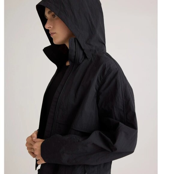 Quince Water Repellent Windbreaker Jacket Black Medium - Picture 2 of 10